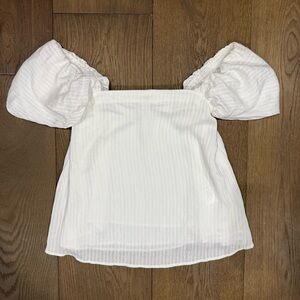 Club Monaco Malaina Puff Sleeve Off-Shoulder Top